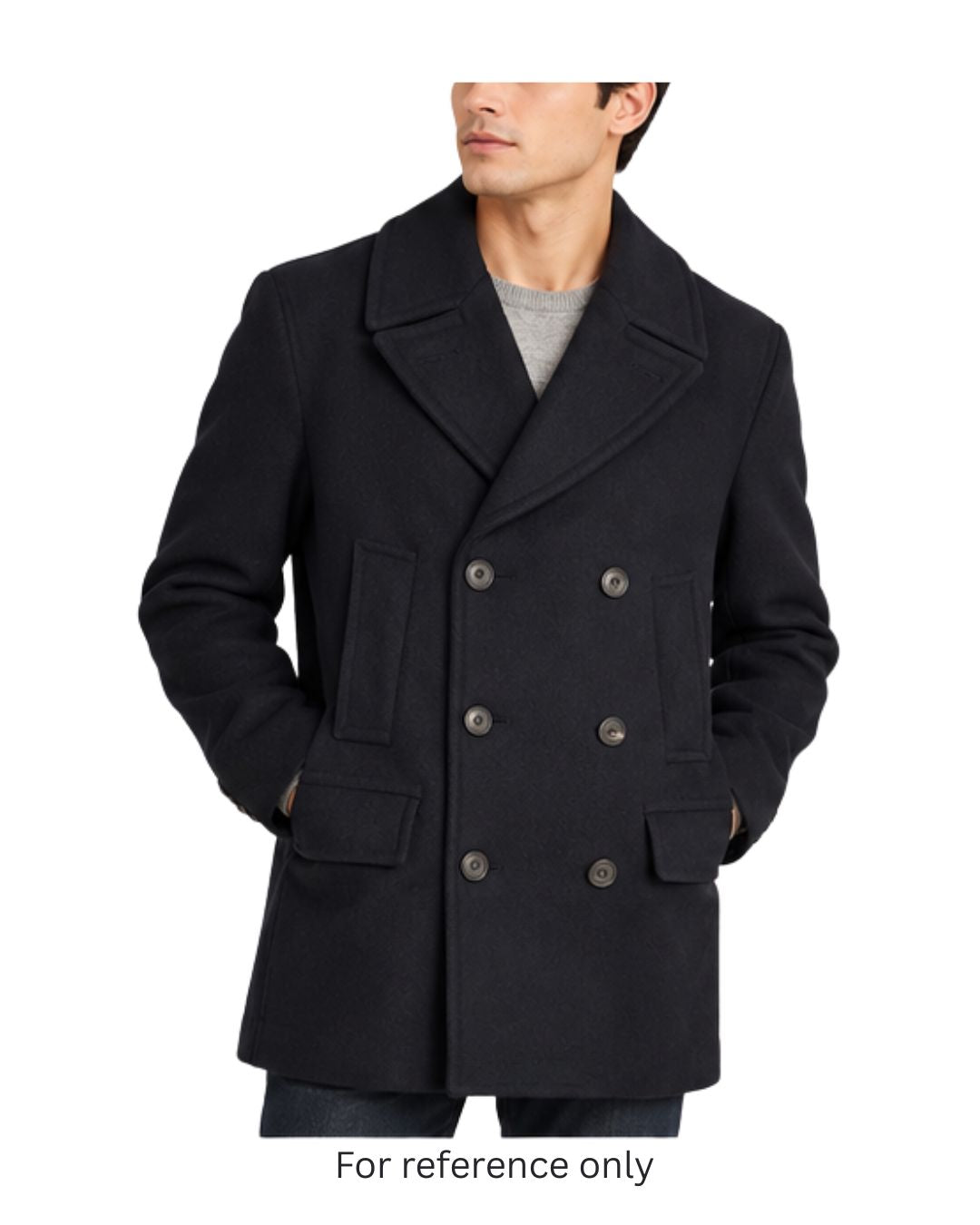 Burberry London Wool Double-Breasted Coat Black Size 50
