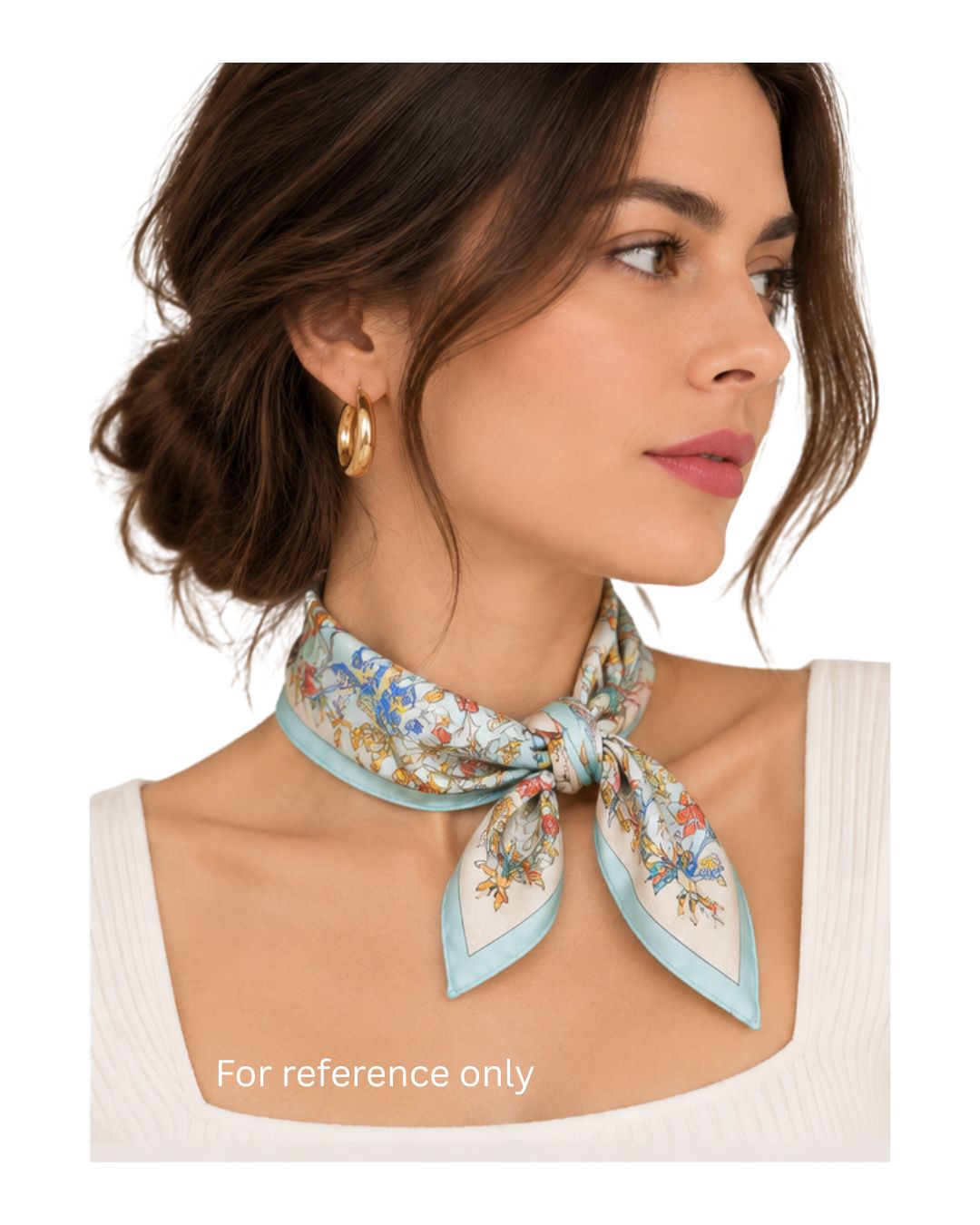 Hermès Carré 45 Pierres d'Orient et d'Occident Silk Scarf Blue Multicolor