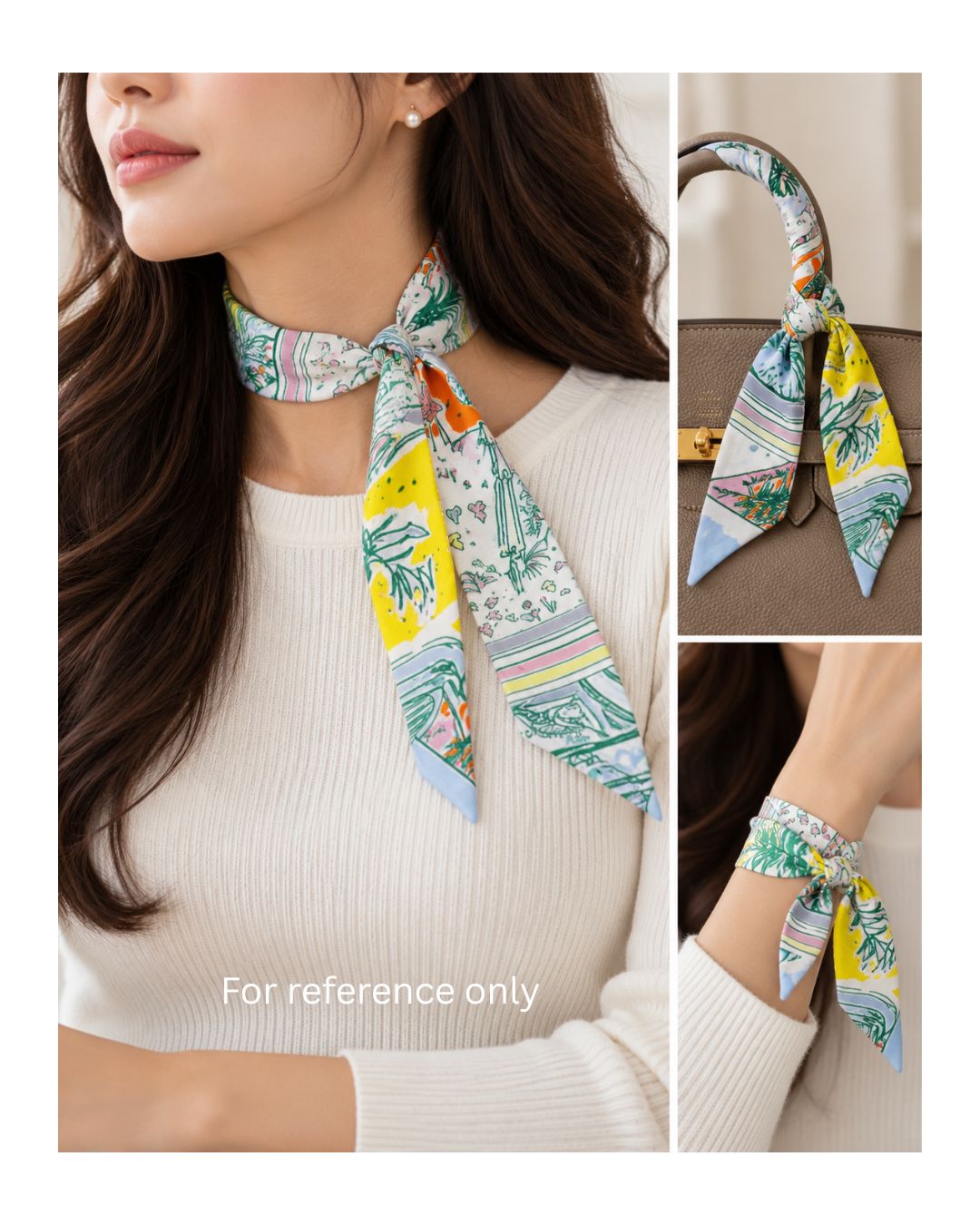 Hermès Rayures d'Été Multicolour Silk Twilly Scarf