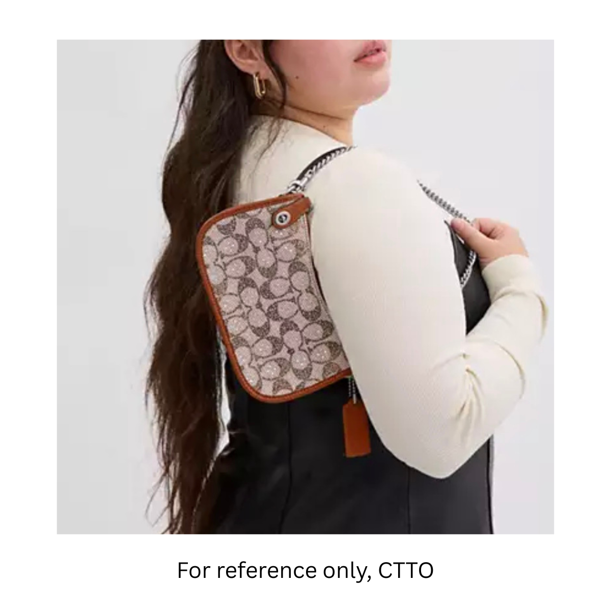 Coach Swinger 20 Crystal Bag In Burnished Amber Signature Jacquard CW568 NWT