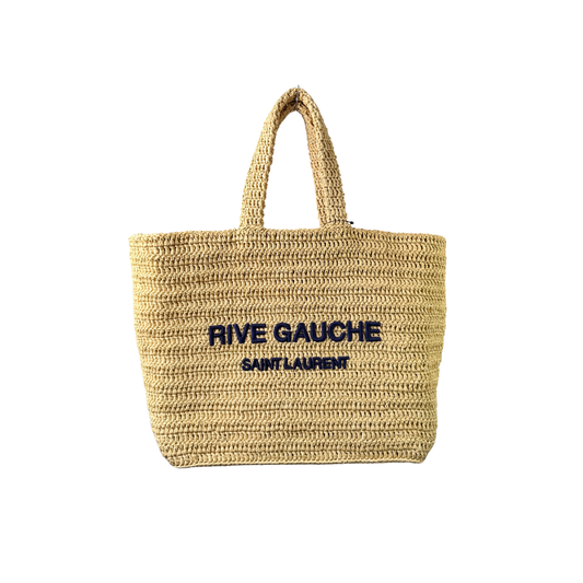 Saint Laurent Rive Gauche Raffia Tote Bag NWT