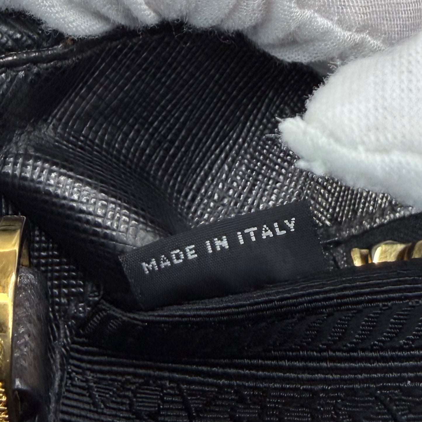 Prada Black Saffiano Leather Small Double Zip Galleria Tote w/ Strap