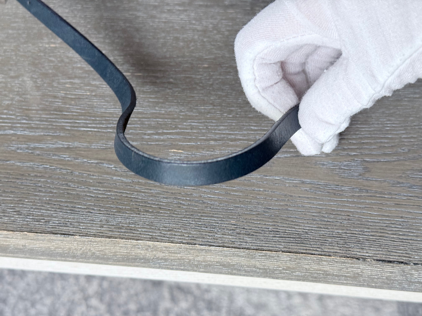 FENDI Zucchino Canvas Mamma Baguette Shoulder Bag Navy Silver