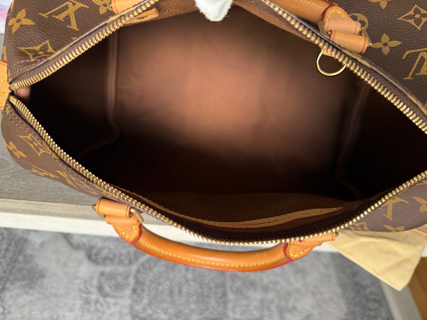 Louis Vuitton Monogram Speedy 30 Boston Bag W/Dust Bag, Lock & Key