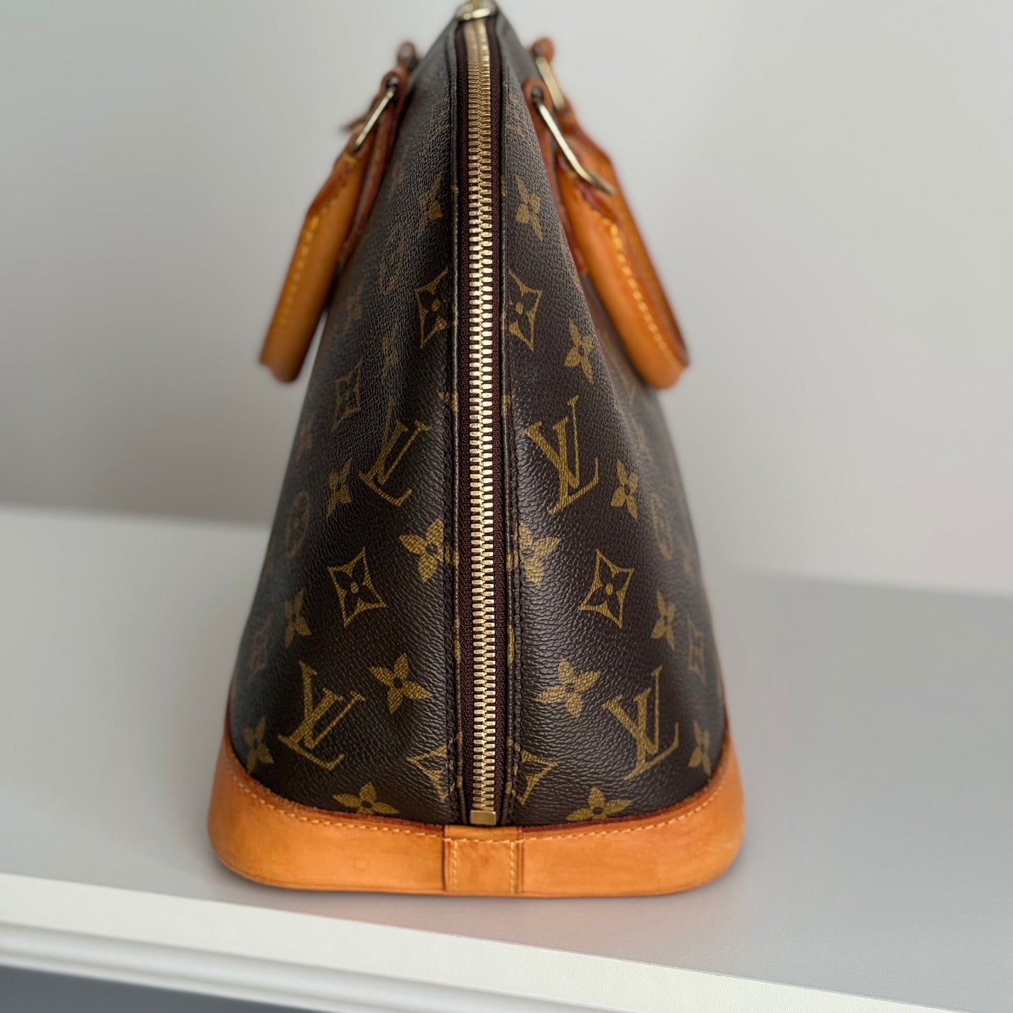 Louis Vuitton Alma PM Monogram Canvas Leather Handbag