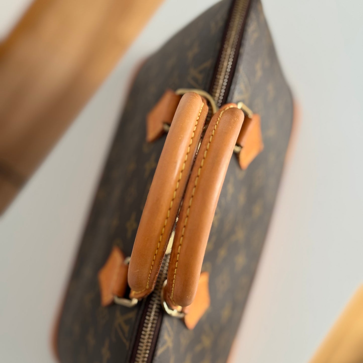 Louis Vuitton Alma PM Monogram Canvas Leather Handbag