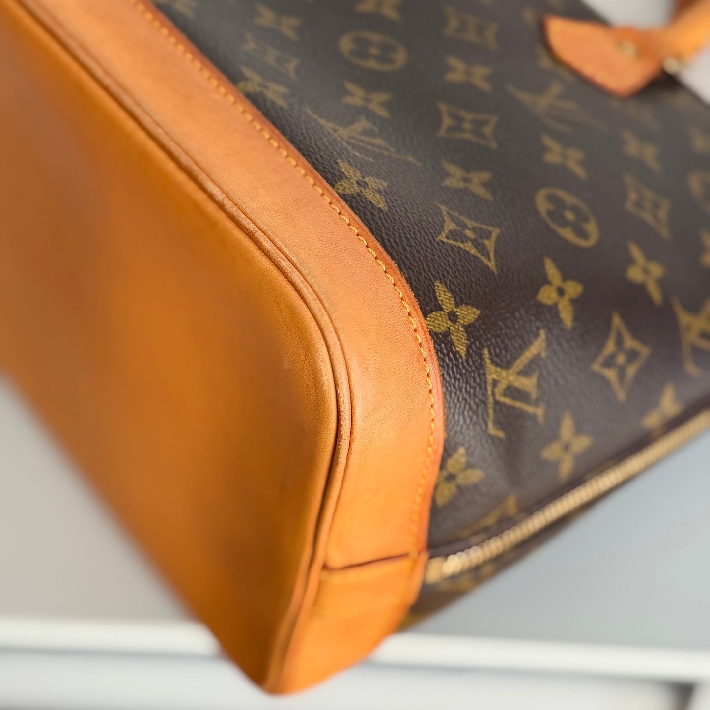 Louis Vuitton Alma PM Monogram Canvas Leather Handbag