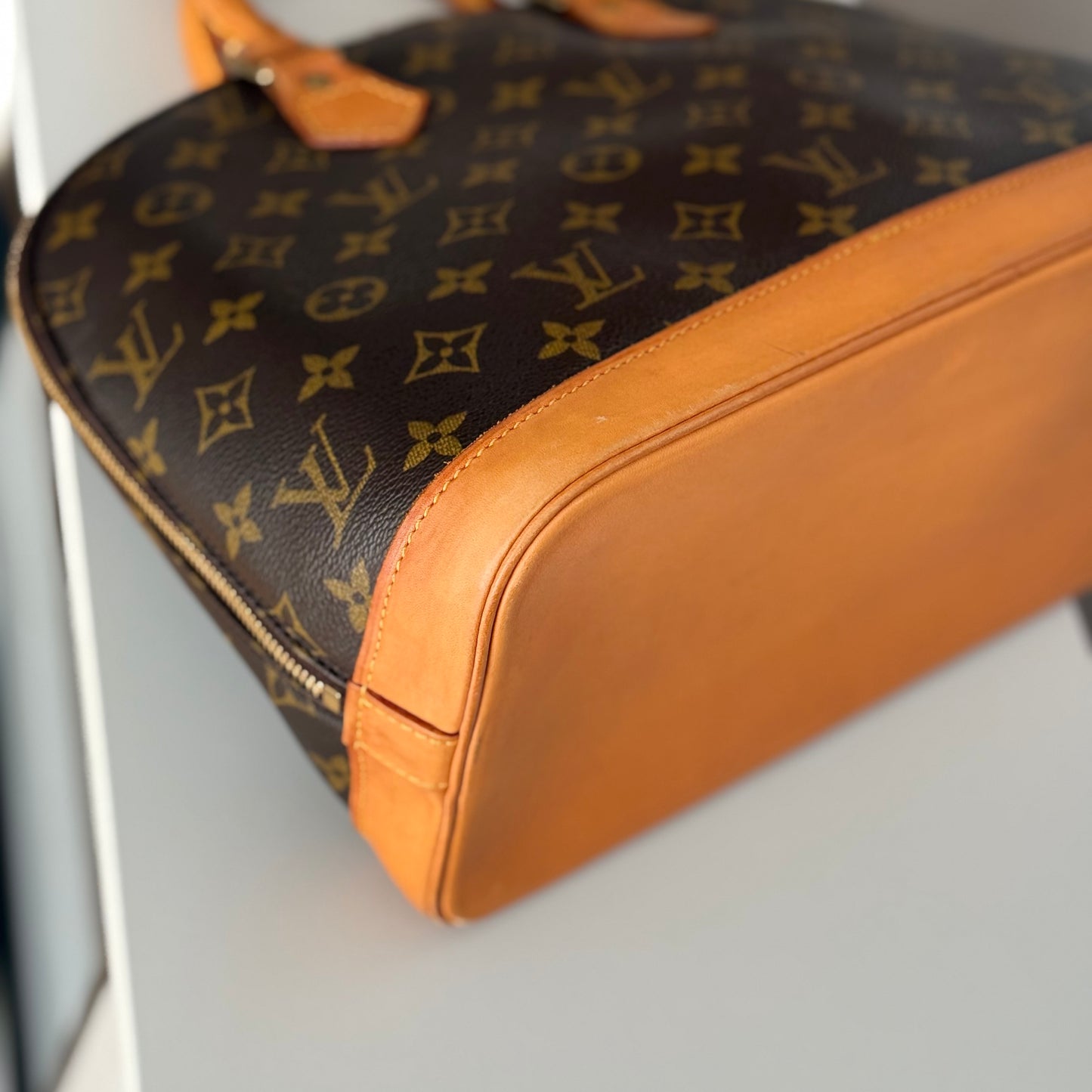 Louis Vuitton Alma PM Monogram Canvas Leather Handbag