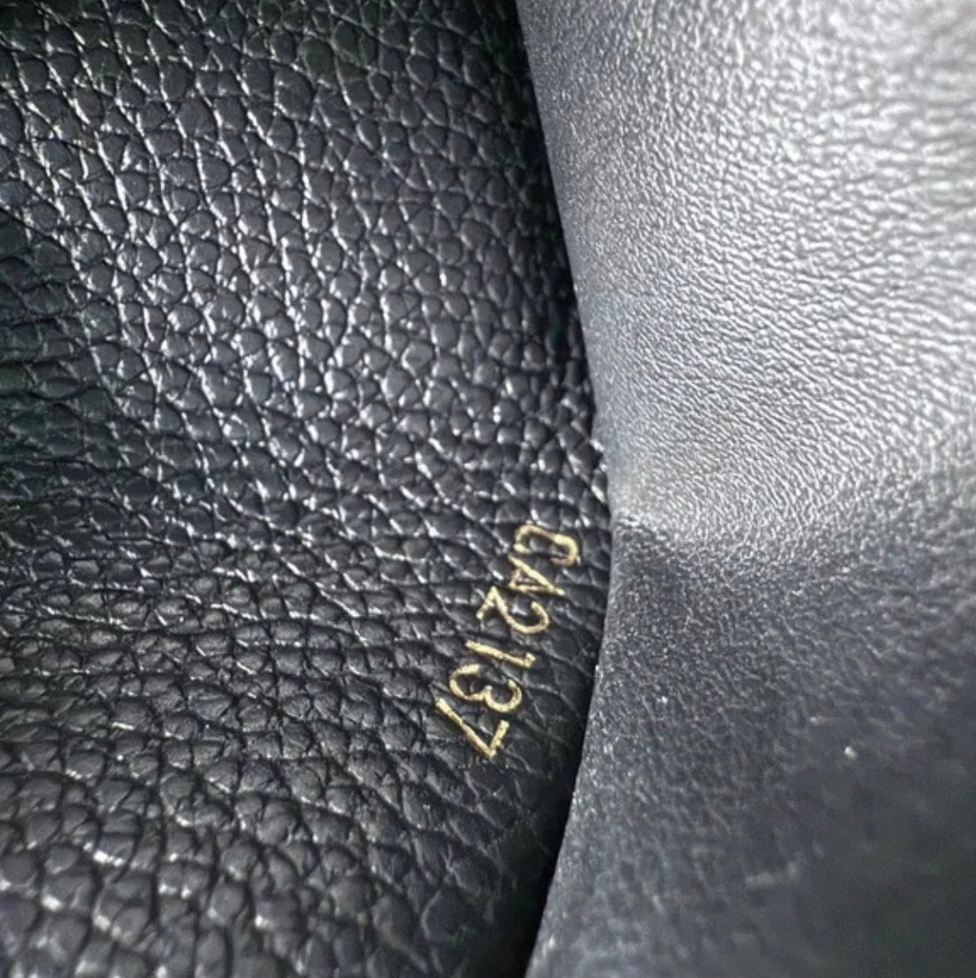 Louis Vuitton Monogram Empreinte Arianne Leather Trifold Wallet Black