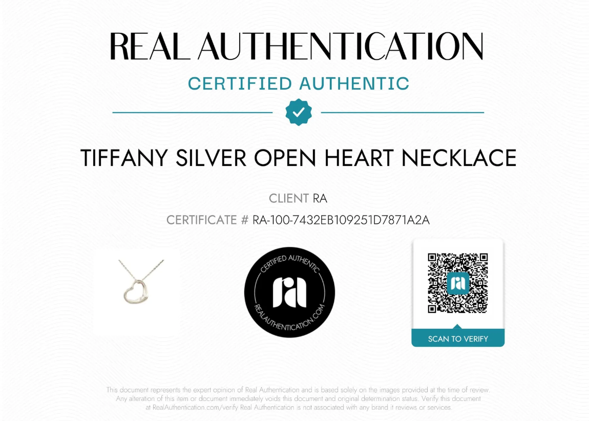 Tiffany & Co. Elsa Peretti Open Heart Sterling Silver Necklace