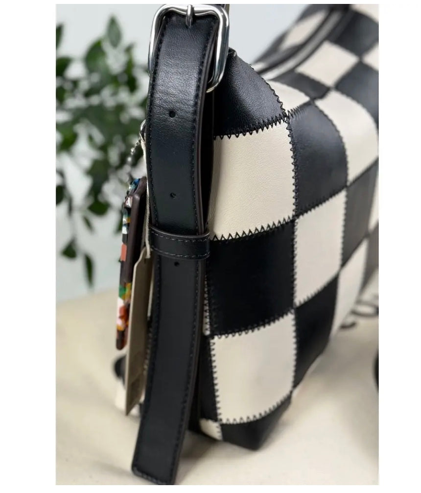 Coach CBE00 Alter/Ego Shoulder Bag In Checkerboard Upcrafted Leather Coachtopia NWT