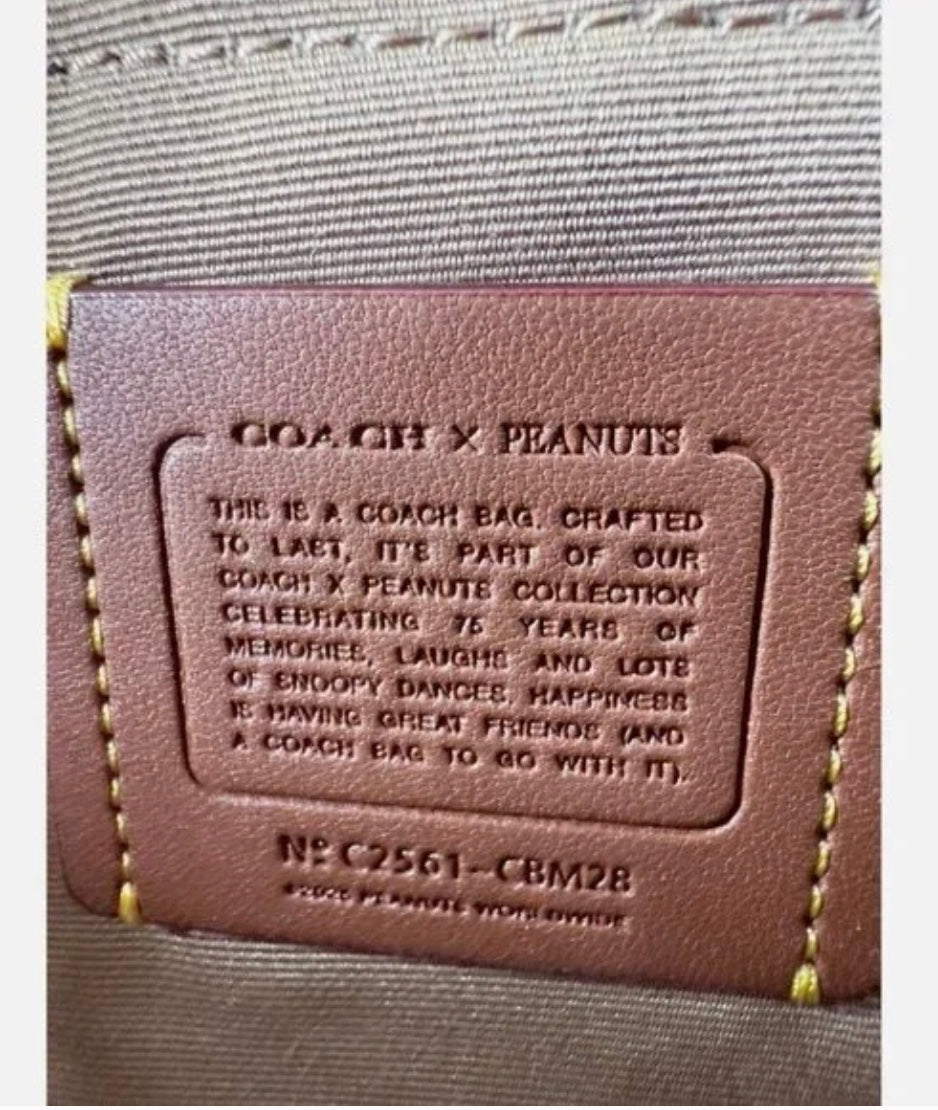 Coach X Peanuts Jamie Camera Bag In Signature Canvas With Patches CBM28 NWT