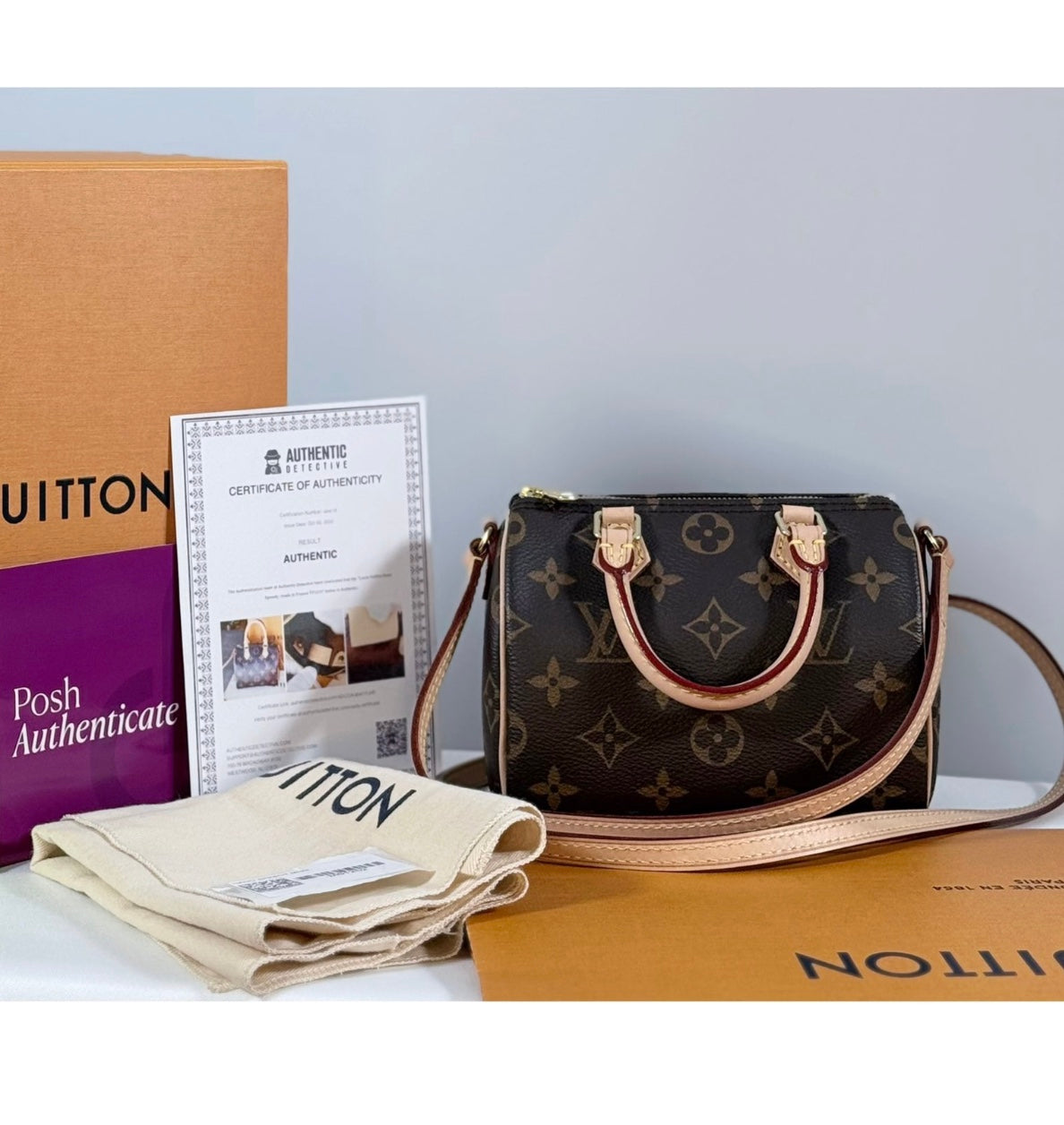 Louis Vuitton Nano Speedy Monogram Canvas Bag Old Version Discontinued