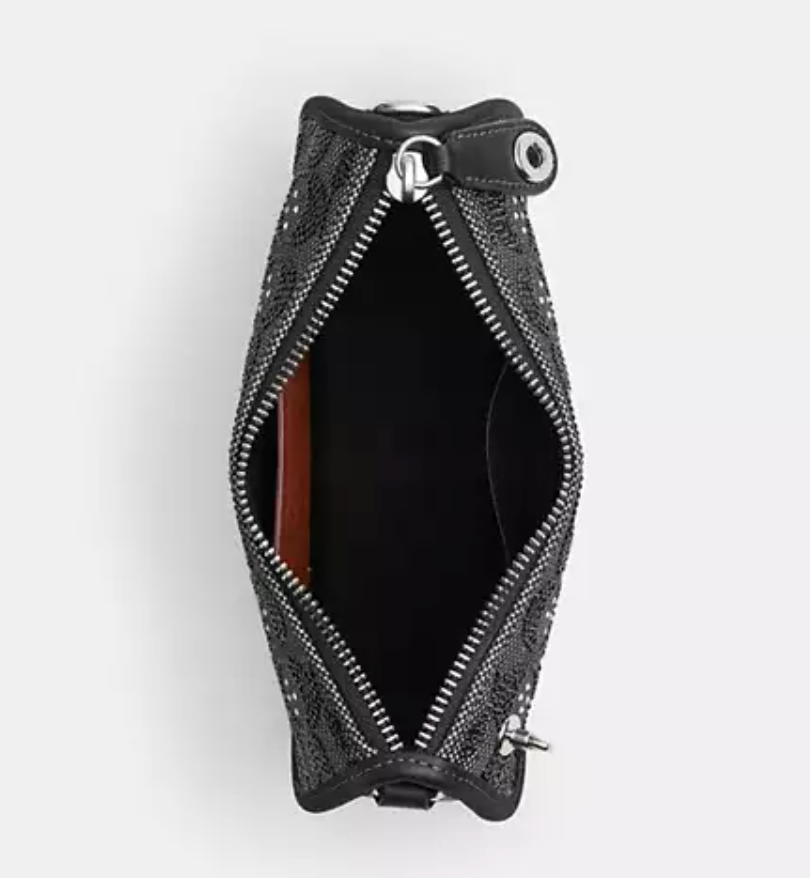 NWT Coach Swinger 20 Bag With Chain In Crystal Signature Jacquard CW568 Black