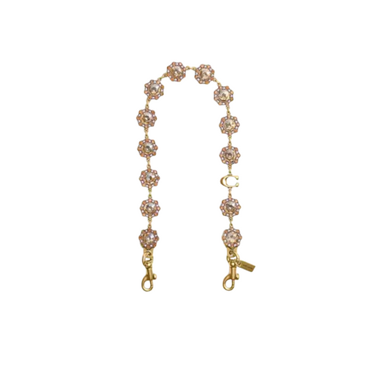 Coach Short Jewelry Chain Strap Brass/Yellow Multi CAU47 NWT