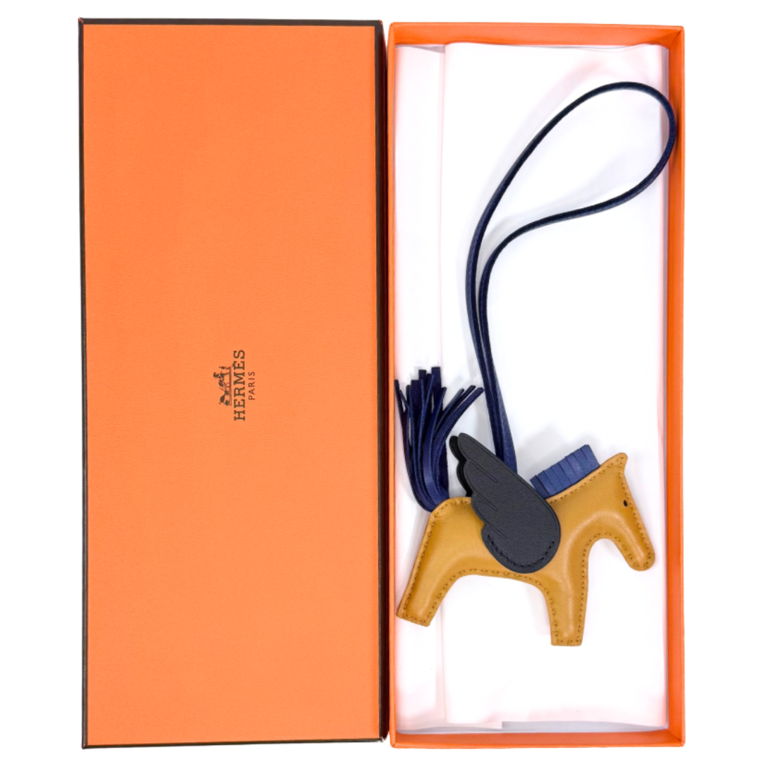 Hermès Rodeo Pegase PM Sesame/Black/Blue Saphir