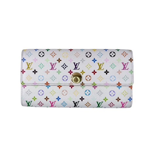 Louis Vuitton Multicolore Sarah Wallet White Long Wallet