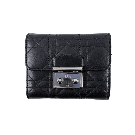 Christian Dior Cannage Lambskin Black Wallet