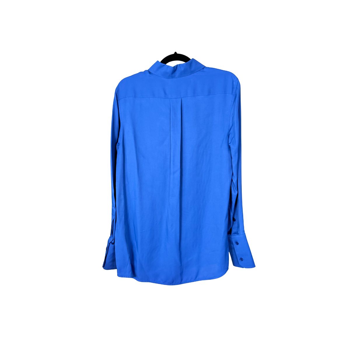 Helmut Lang Silk Viscose Blue Button-Up Shirt