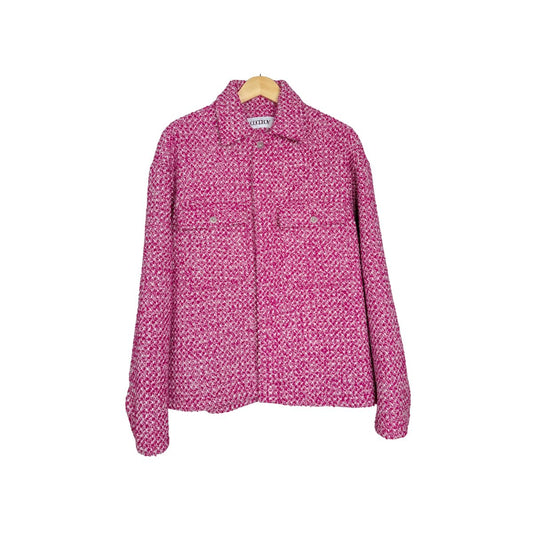 GOODBOY Pink Tweed Wool Blend Jacket