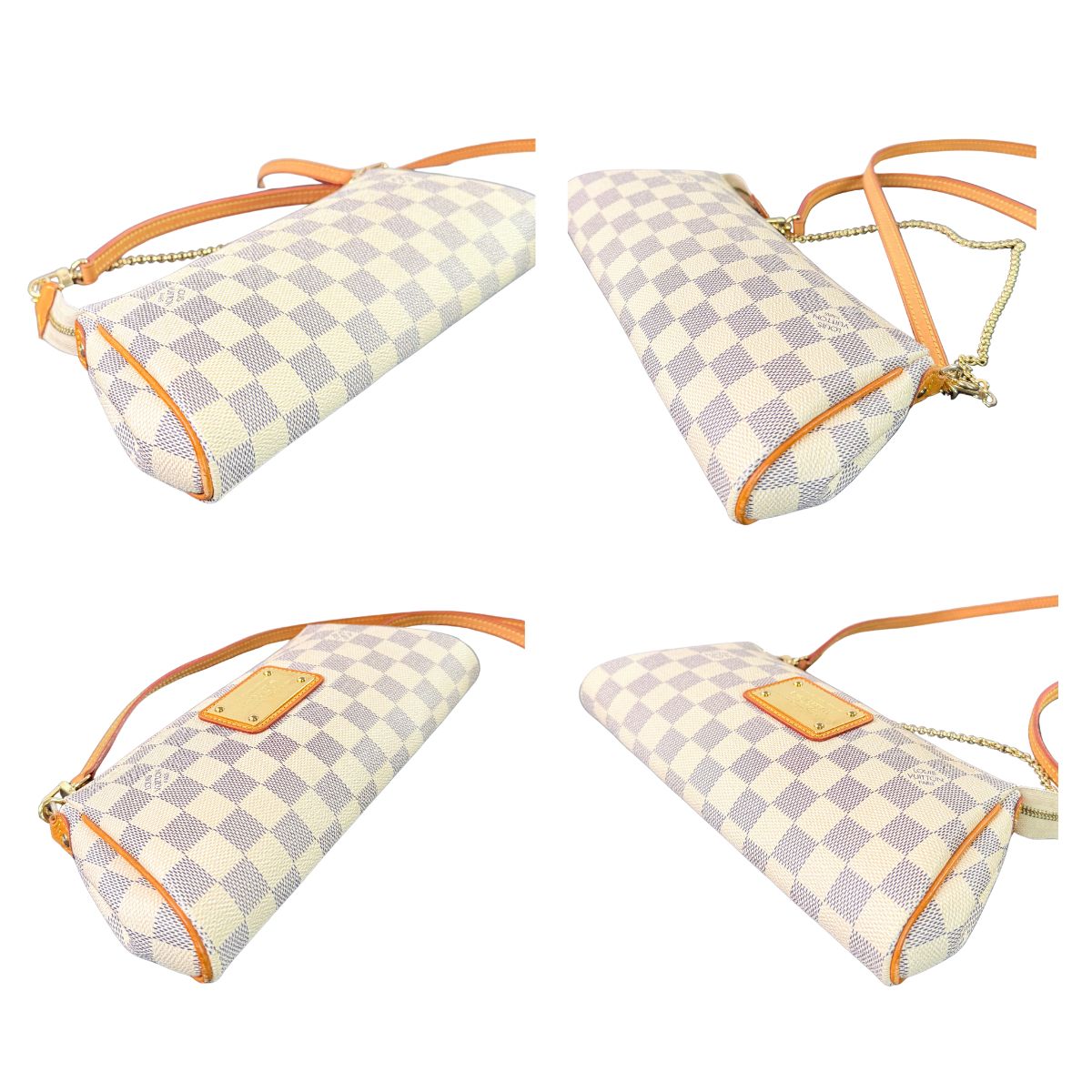 Louis Vuitton Damier Azur Eva Shoulder Bag with Strap
