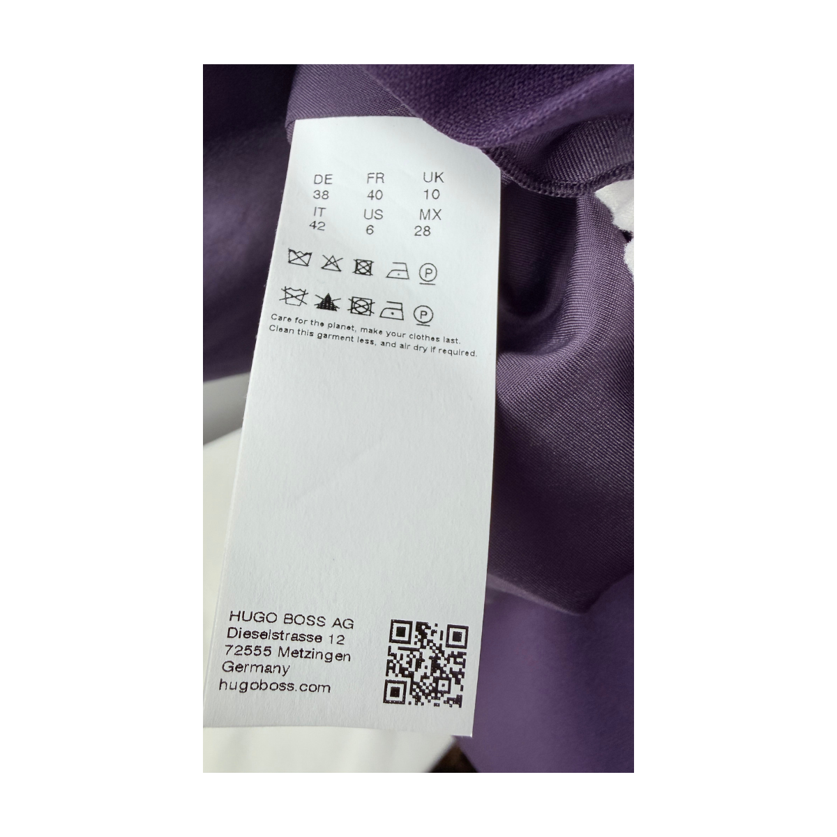 Hugo Boss Devoka Purple Studded Sheath Dress