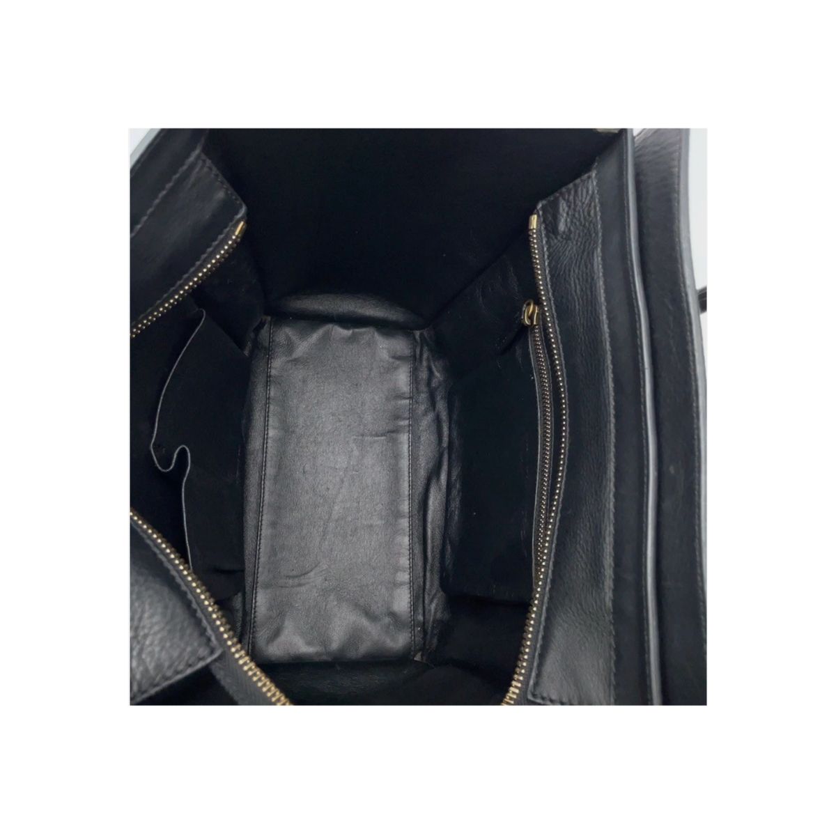 Celine Micro Luggage Black Leather Handbag