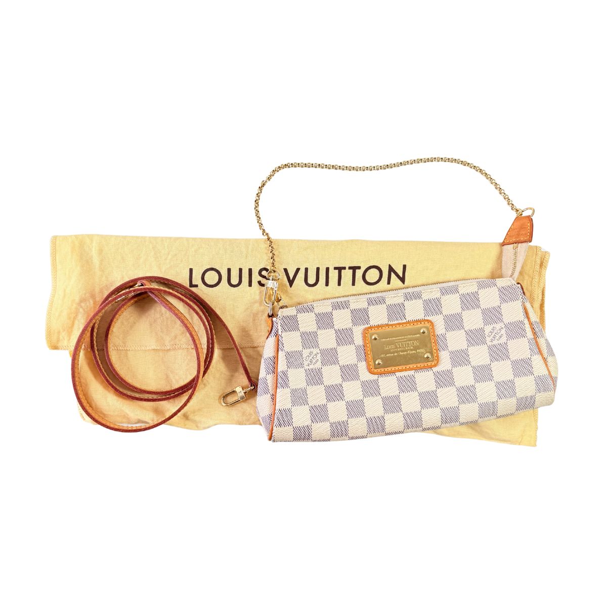 Louis Vuitton Damier Azur Eva Shoulder Bag with Strap