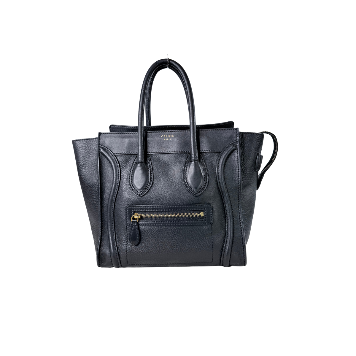 Celine Micro Luggage Black Leather Handbag