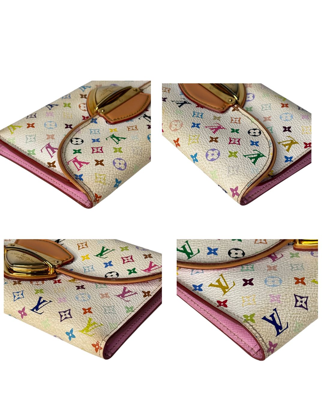 Louis Vuitton White Monogram Multicolor Eugenie Wallet