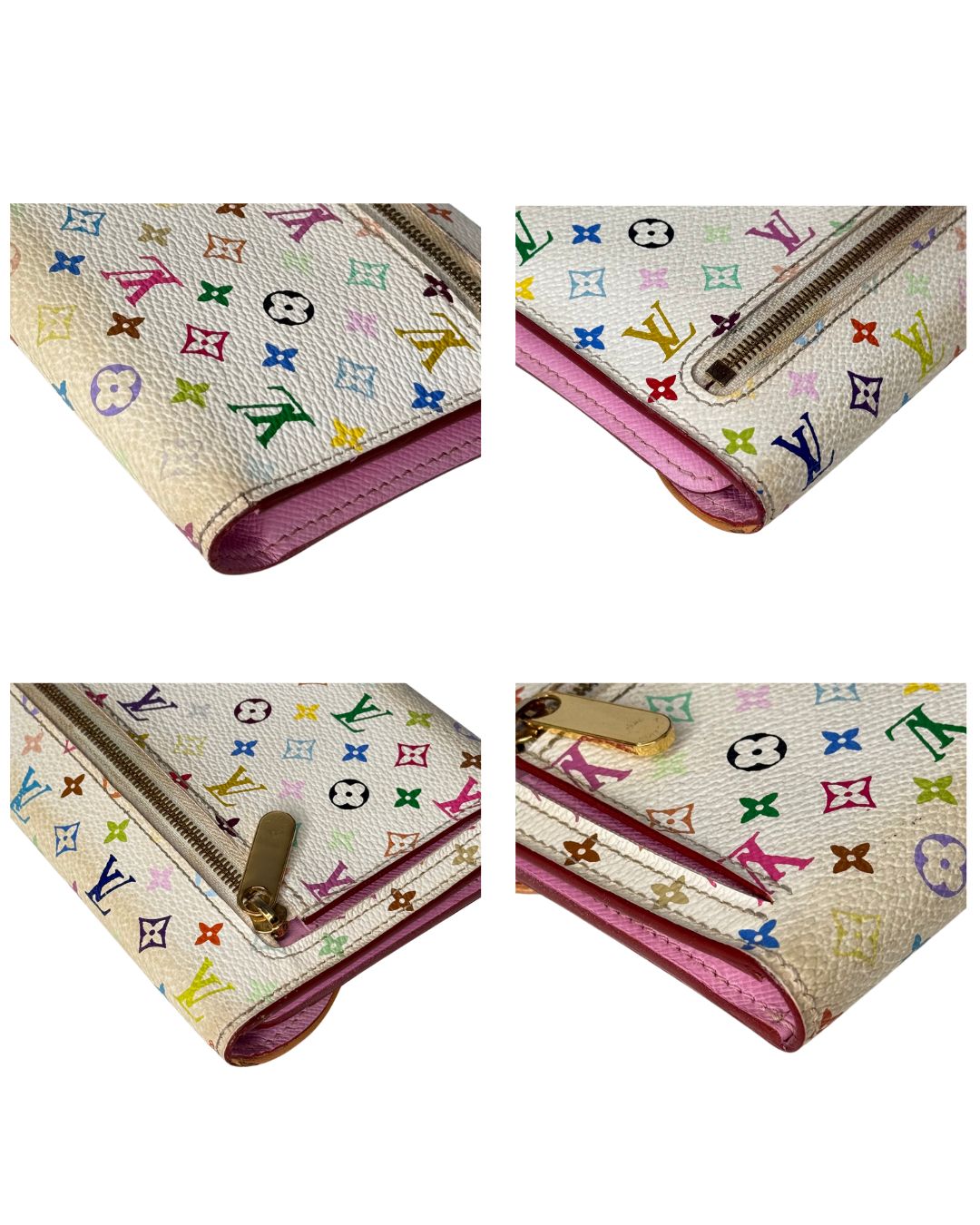 Louis Vuitton White Monogram Multicolor Eugenie Wallet