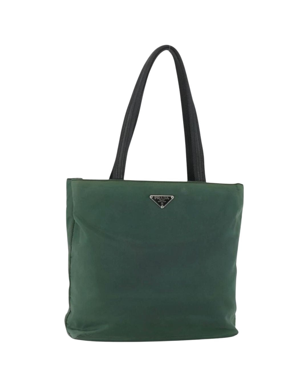 Prada Green Nylon Tote Bag