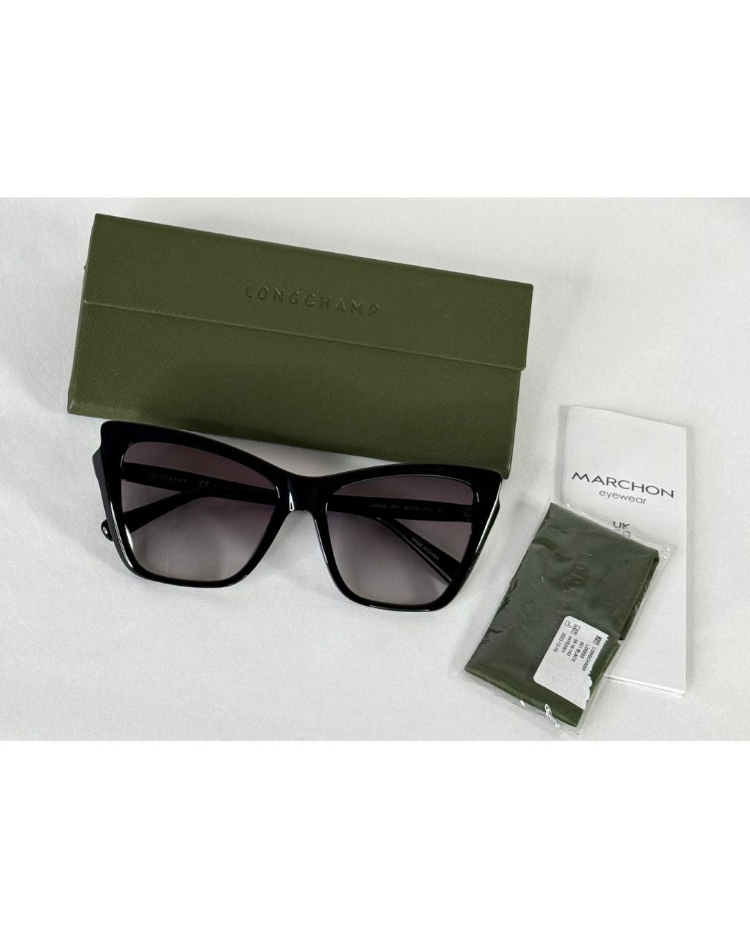 Longchamp LO669S Black Cat-Eye Sunglasses