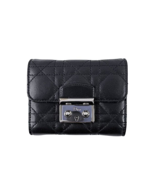 Christian Dior Cannage Lambskin Black Wallet