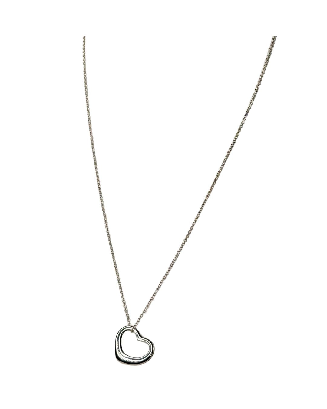 Tiffany & Co. Elsa Peretti Open Heart Sterling Silver Necklace