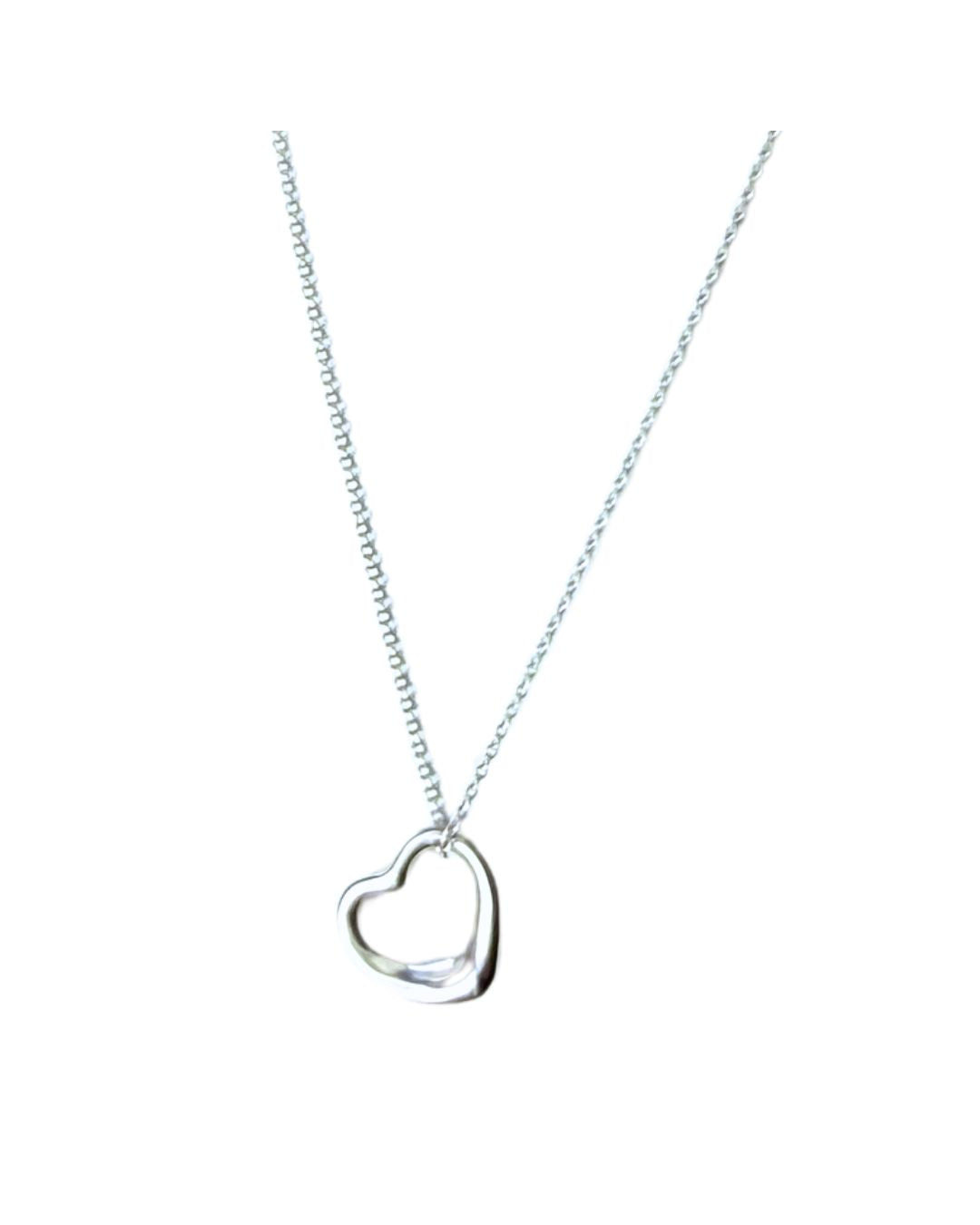 Tiffany & Co. Elsa Peretti Open Heart Sterling Silver Necklace