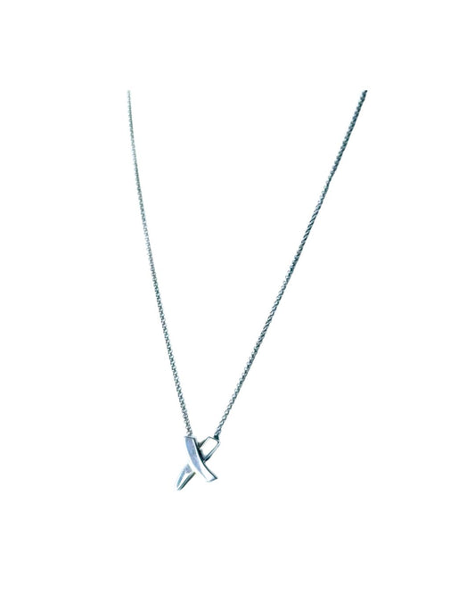 Tiffany & Co. Necklace Paloma Picasso Graffiti "X" Sterling Silver