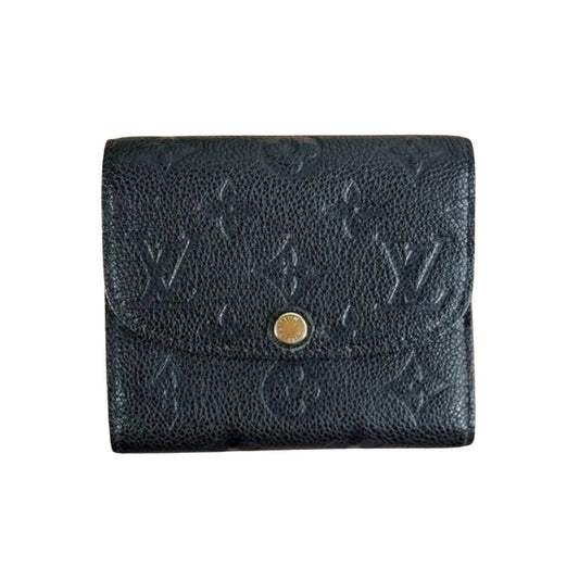 Louis Vuitton Monogram Empreinte Arianne Leather Trifold Wallet Black
