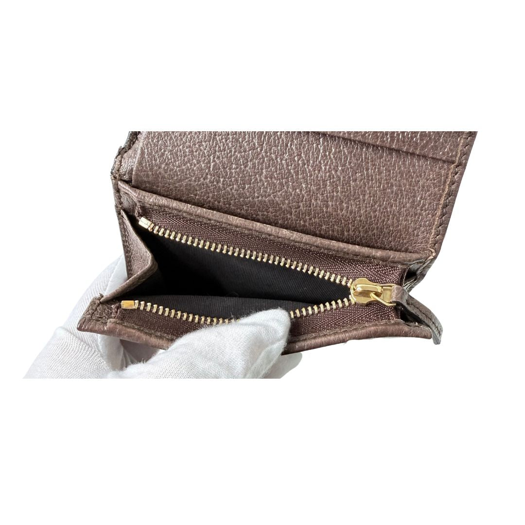 Gucci Ophidia GG Supreme Canvas Web Stripe Card Case Wallet