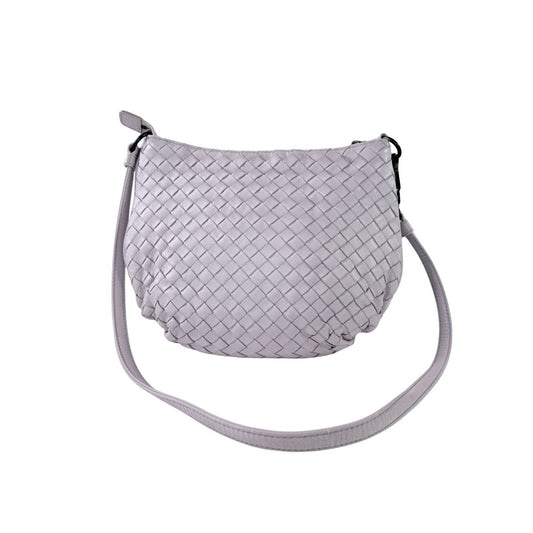 Bottega Veneta Intrecciato Light Lavender Leather Crossbody Bag