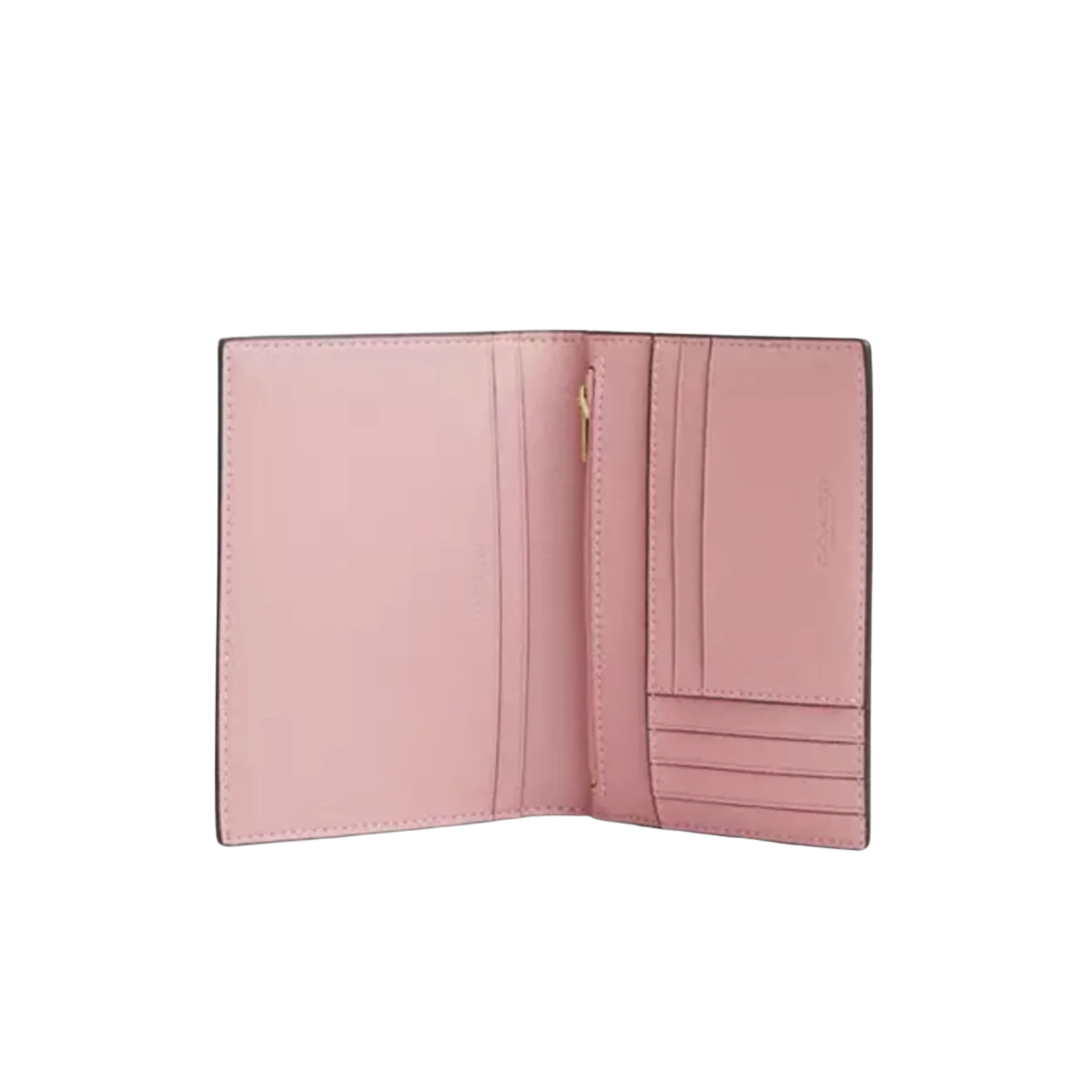 NWT Coach Signature Passport Card Case Powder Pink CW170
