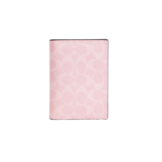 NWT Coach Signature Passport Card Case Powder Pink CW170