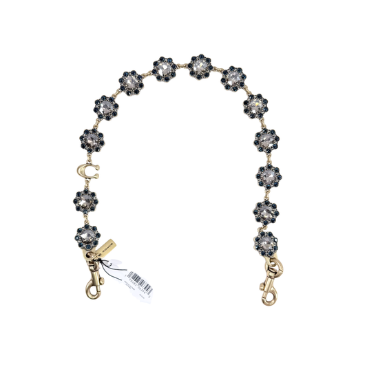 Coach Short Jewelry Chain Strap Brass/Blue Multi NWT