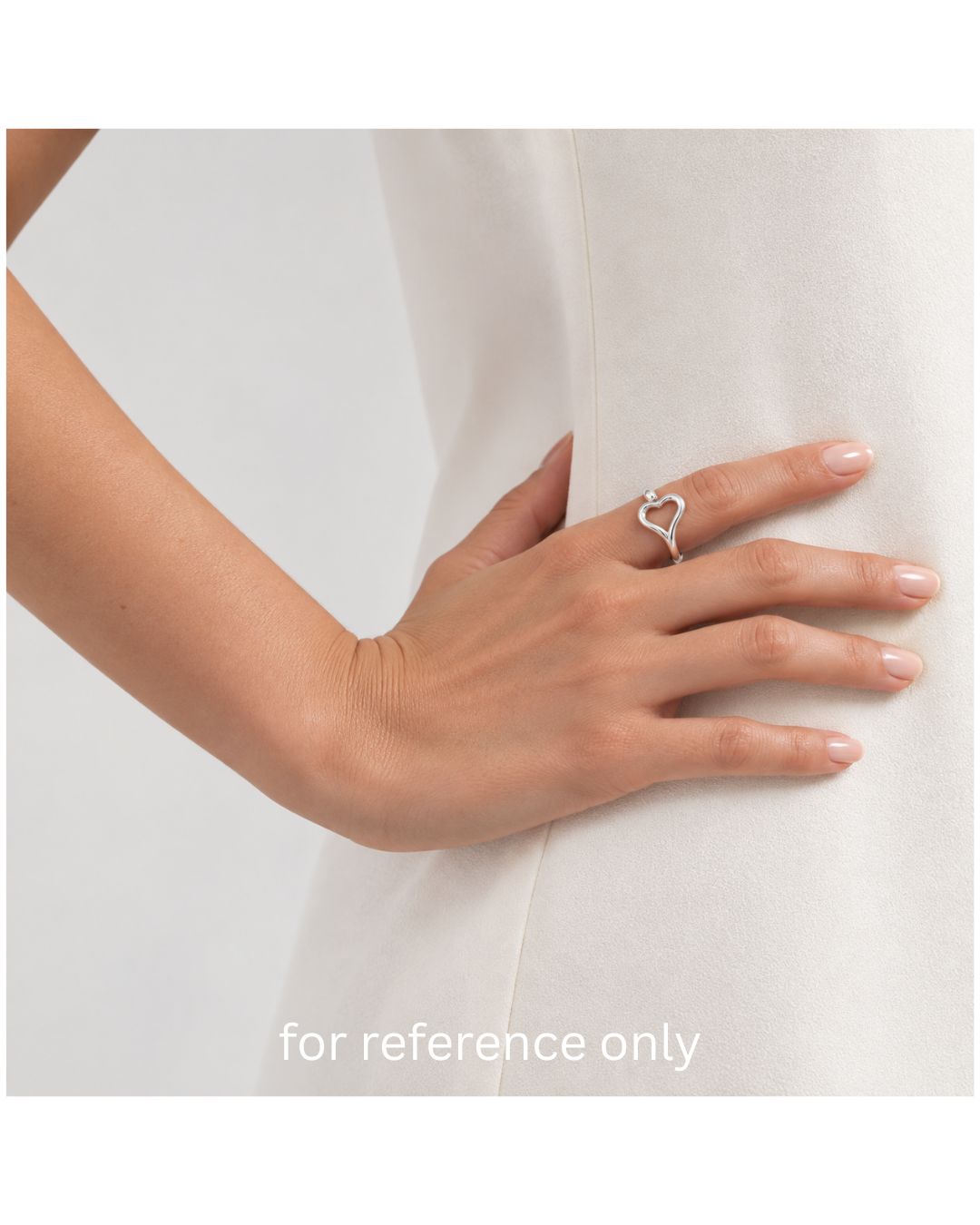 Tiffany &amp; Co. Elsa Peretti Open Heart Sterling Silver Ring Small