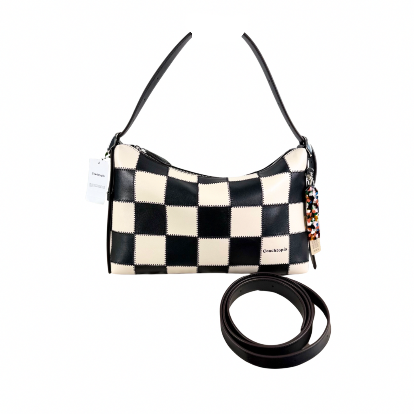 Coach CBE00 Alter/Ego Shoulder Bag In Checkerboard Upcrafted Leather Coachtopia NWT