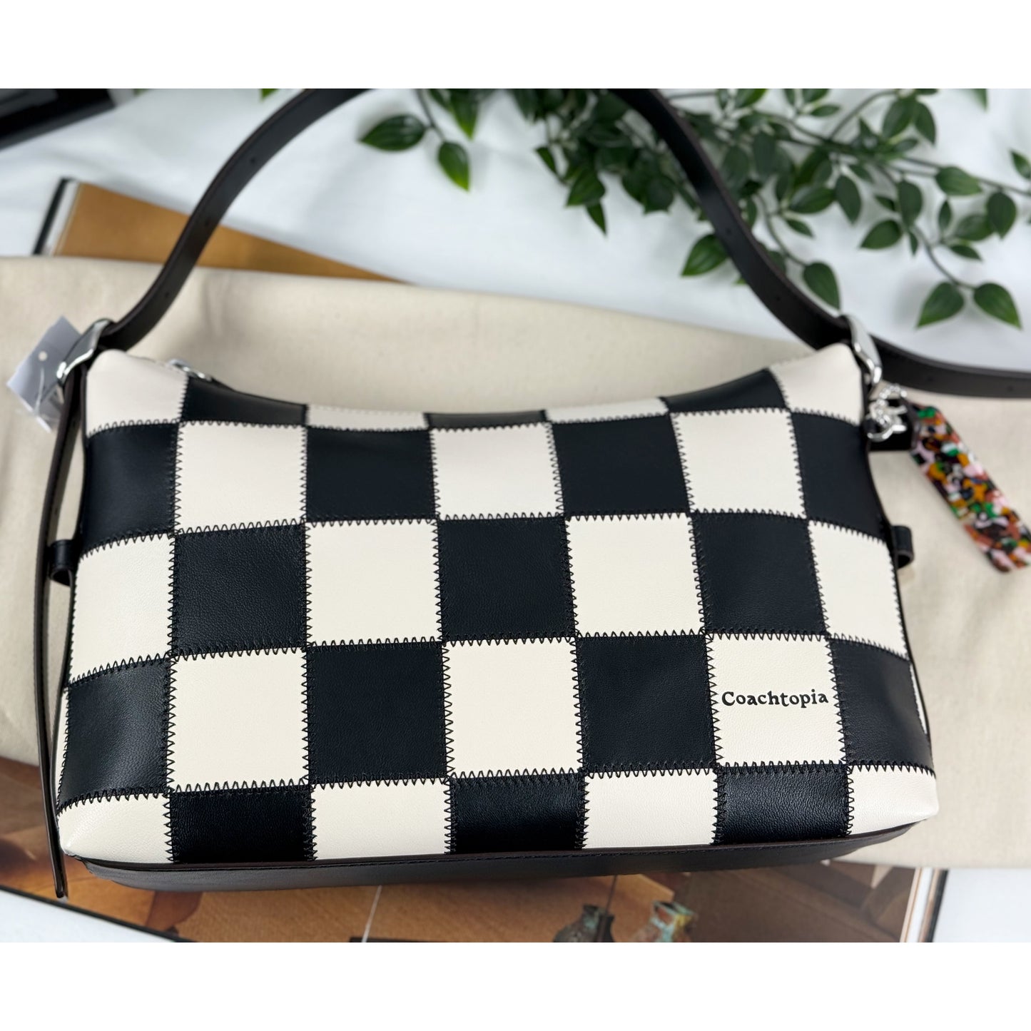 Coach CBE00 Alter/Ego Shoulder Bag In Checkerboard Upcrafted Leather Coachtopia NWT