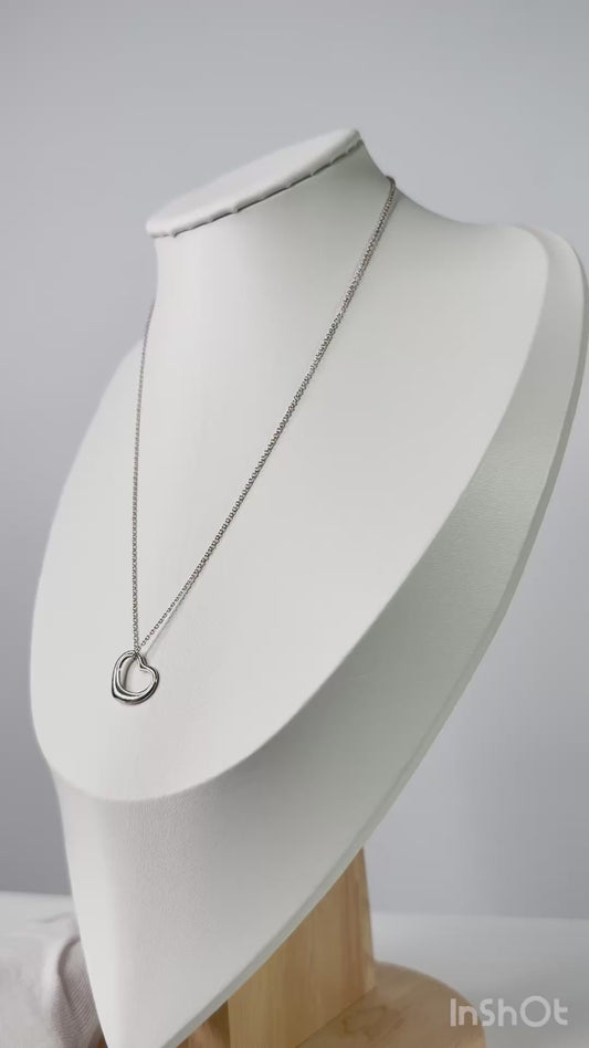 Tiffany & Co. Elsa Peretti Open Heart Sterling Silver Necklace