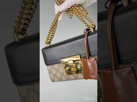 Gucci Padlock GG Supreme Canvas Leather Shoulder Bag