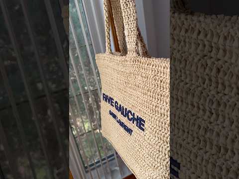 Saint Laurent Rive Gauche Raffia Tote Bag NWT