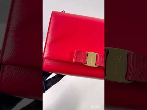 Salvatore Ferragamo Vara Bow Red Saffiano Leather Crossbody Bag